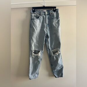 Zara Distressed Light Wash Jeans